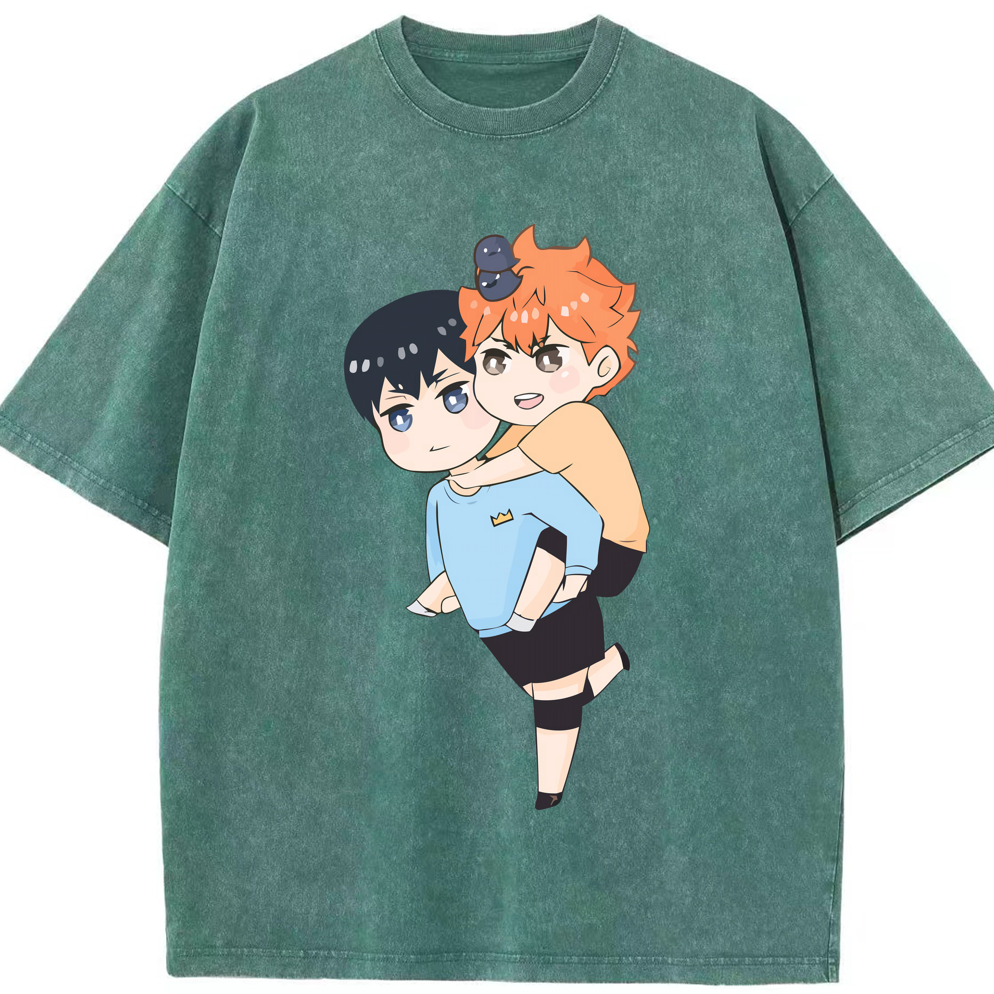 （画像用） ハイキュー!! Haikyu!! 綿100% ヴィンテージ風 半袖Tシャツ（フロントプリント）